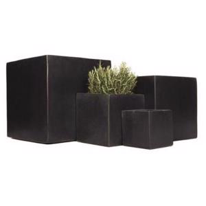 Polystone Contemporary Cube - Slate Black